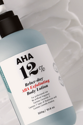Village 11 Factory Relax Day Aha Exfoliating Body Lotion 300ml - Batık Akne Leke & Kararma Karşıtı Arındırıcı Glikolik Asit Vücut Peeling Losyonu